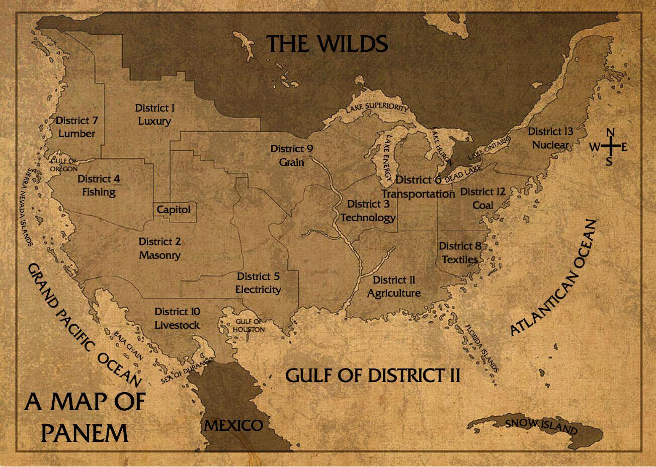 Official Map of Panem